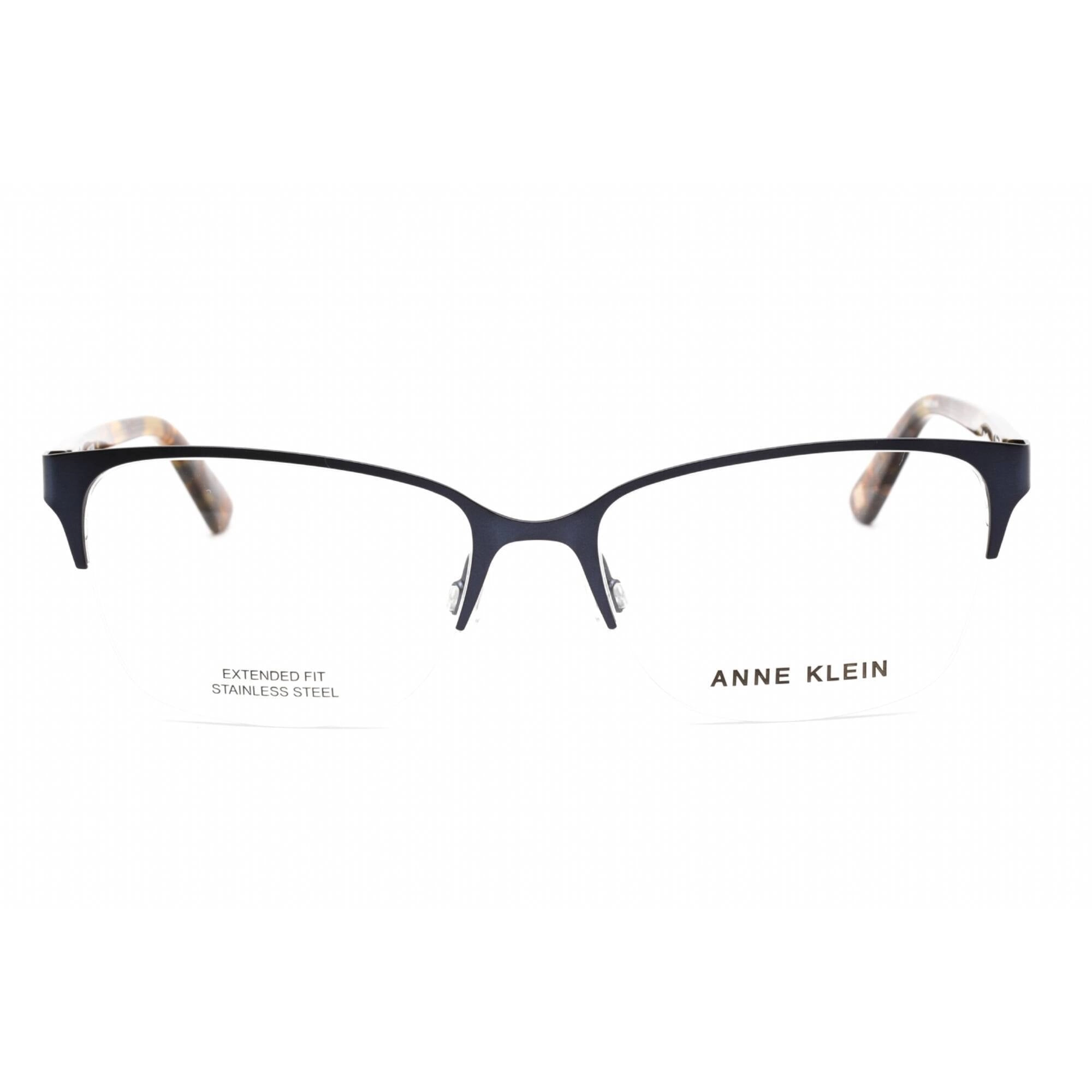 Anne Klein Men's Eyeglasses - Navy Rectangular Half Rim Plastic Frame | AK5083 414