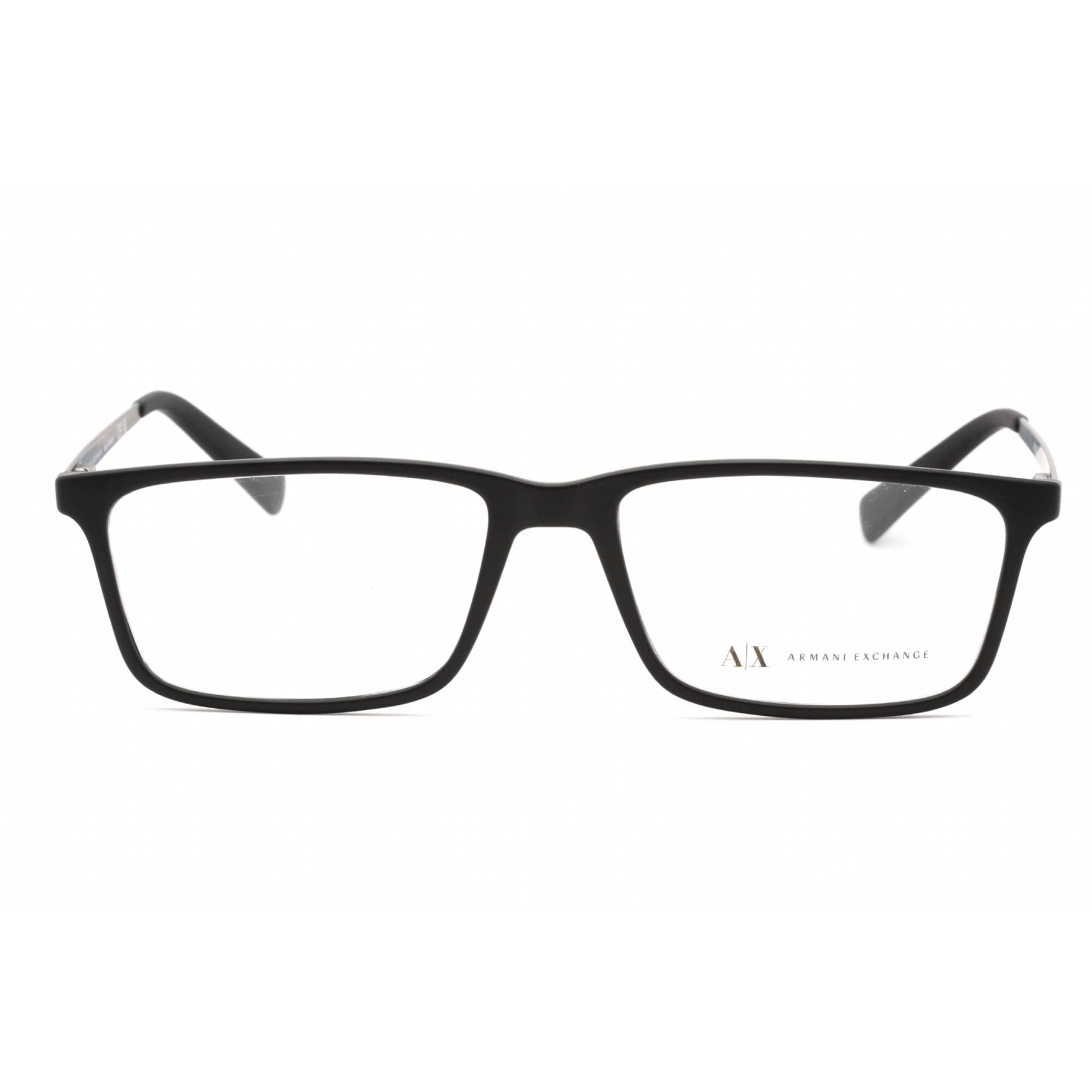 Armani Exchange Men's Eyeglasses - Black Rectangular Frame Demo Lens | AX3027F 8078