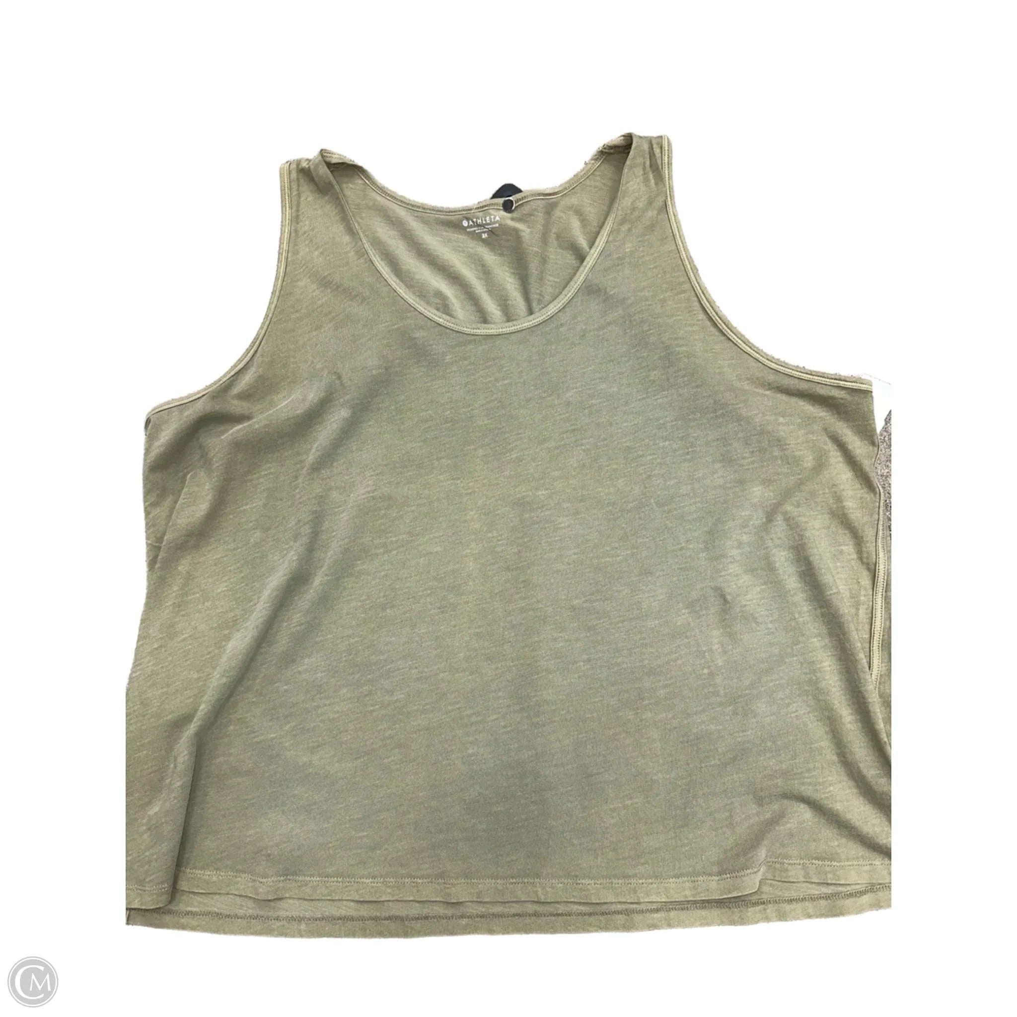 Athletic Tank Top By Athleta In Green, Size: 3x