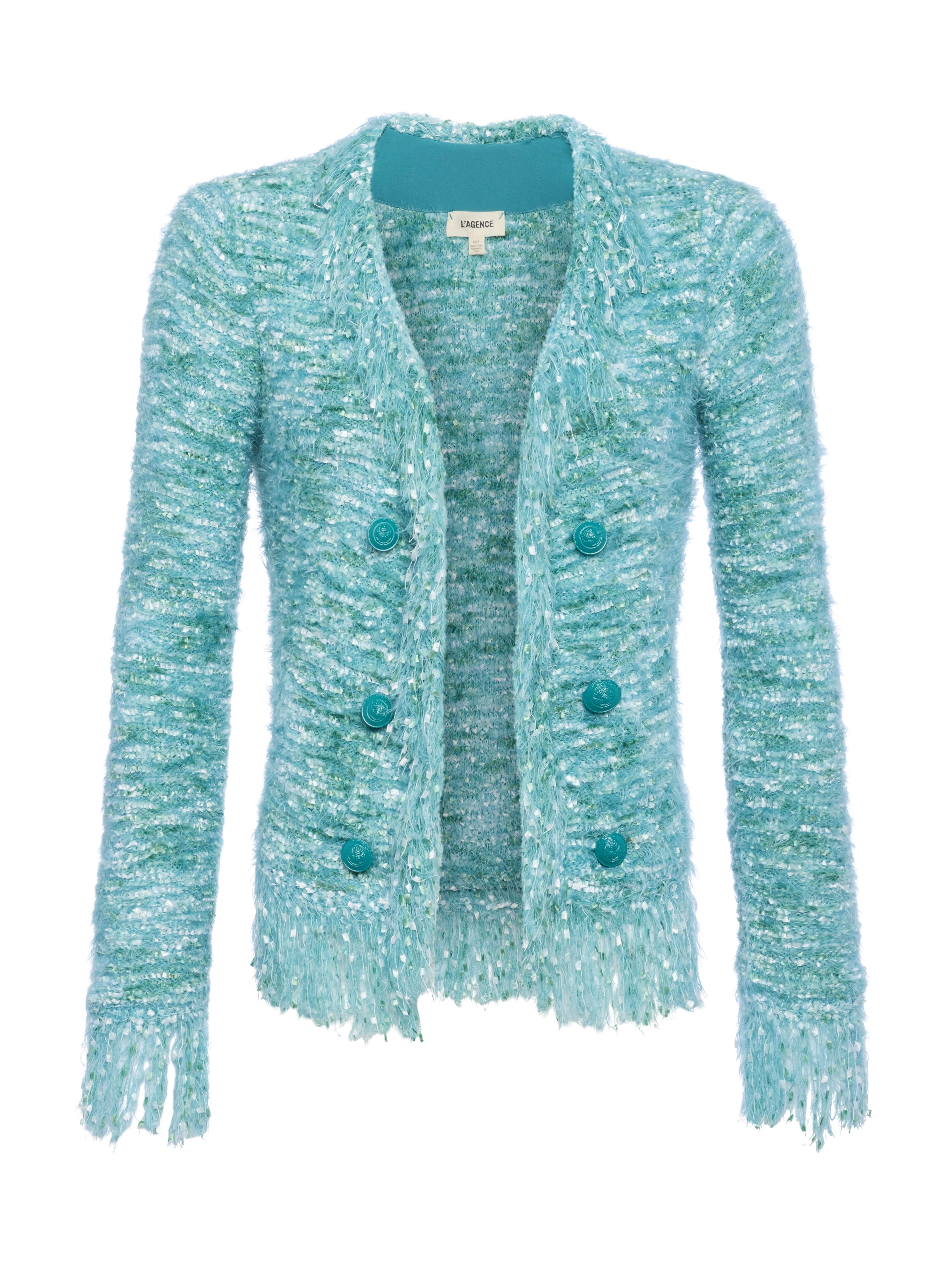 Azure Fringe Cardigan Blazer