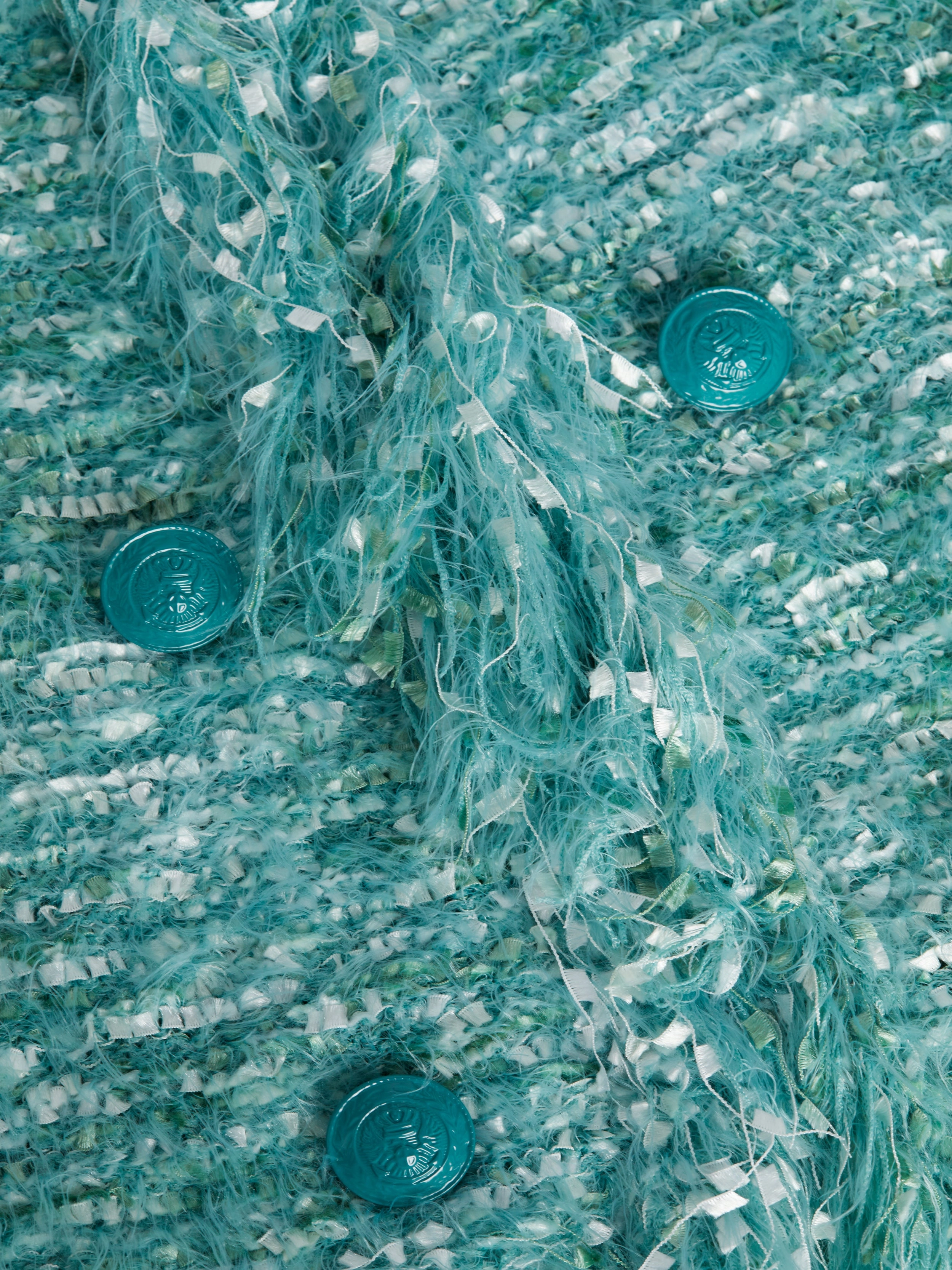 Azure Fringe Cardigan Blazer