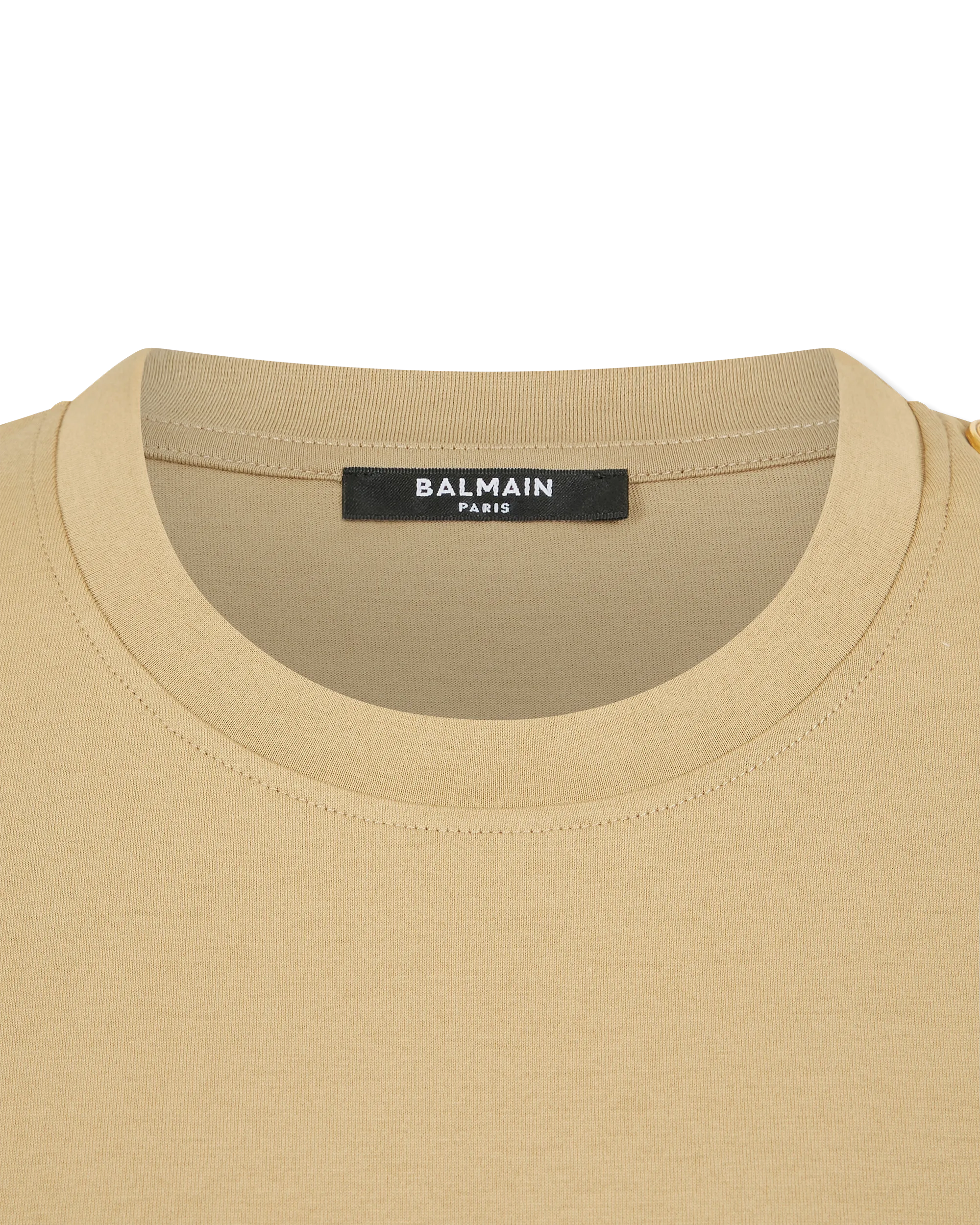 Balmain Paris Print 3 Button T-Shirt