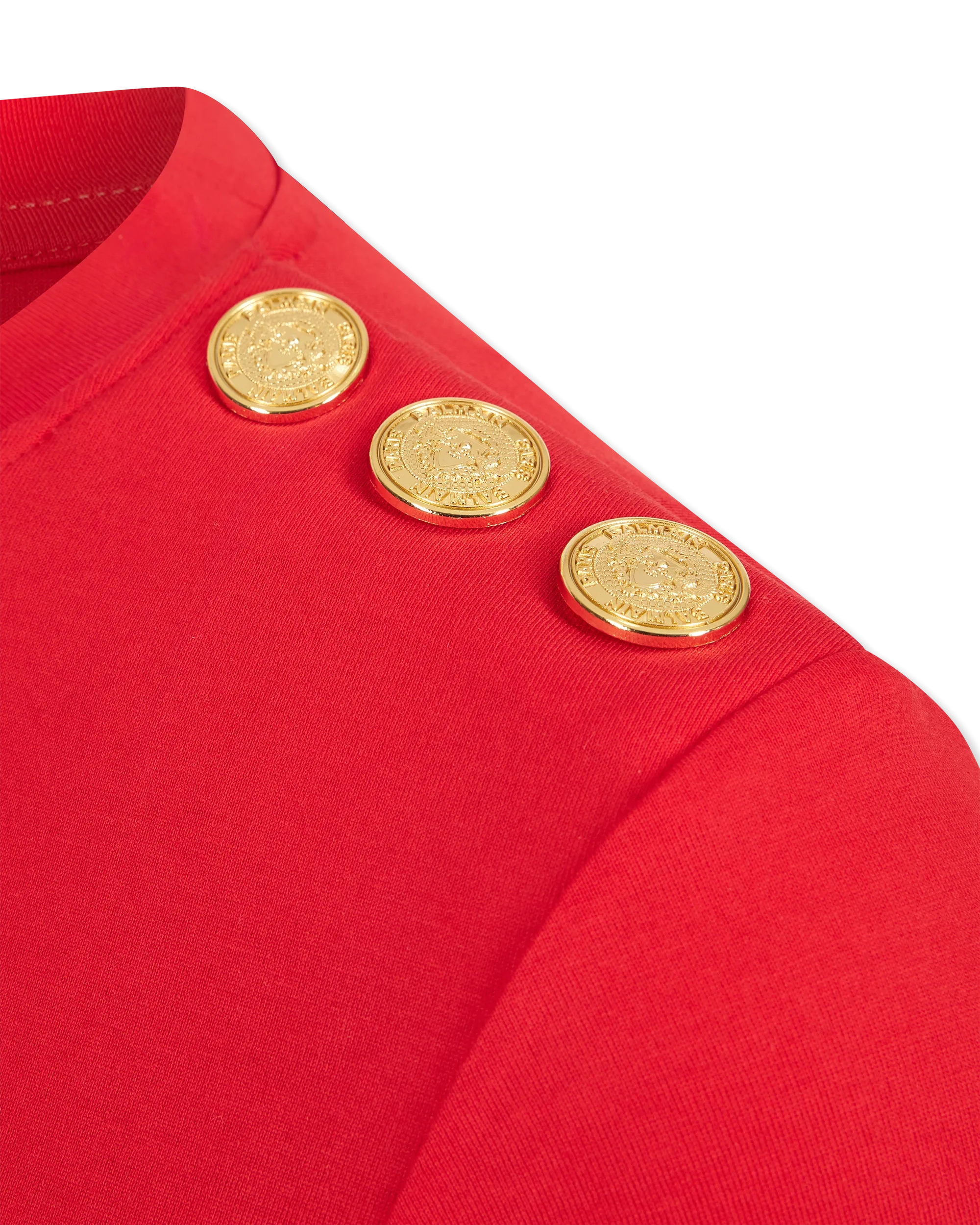 Balmain Paris Print 3 Button T-Shirt