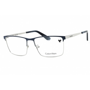 Calvin Klein Men's Eyeglasses - Blue/Gunmetal Metal Rectangular Full Rim | CK22102 460
