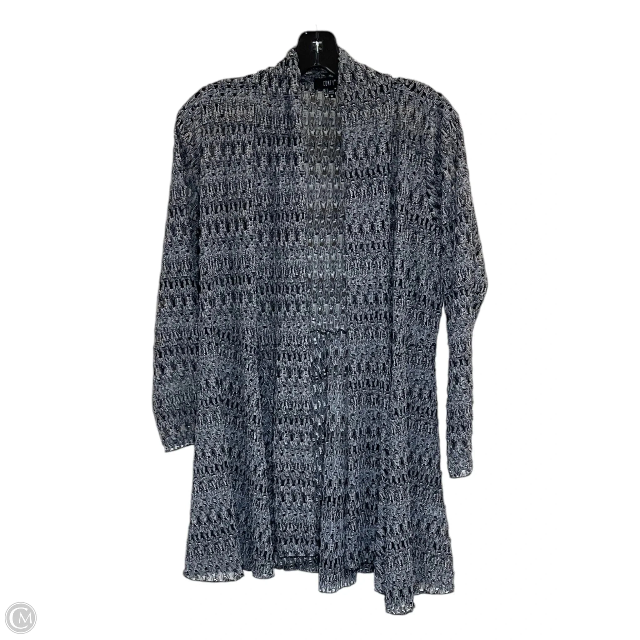 Cardigan By Comfy In Black & Tan, Size: M