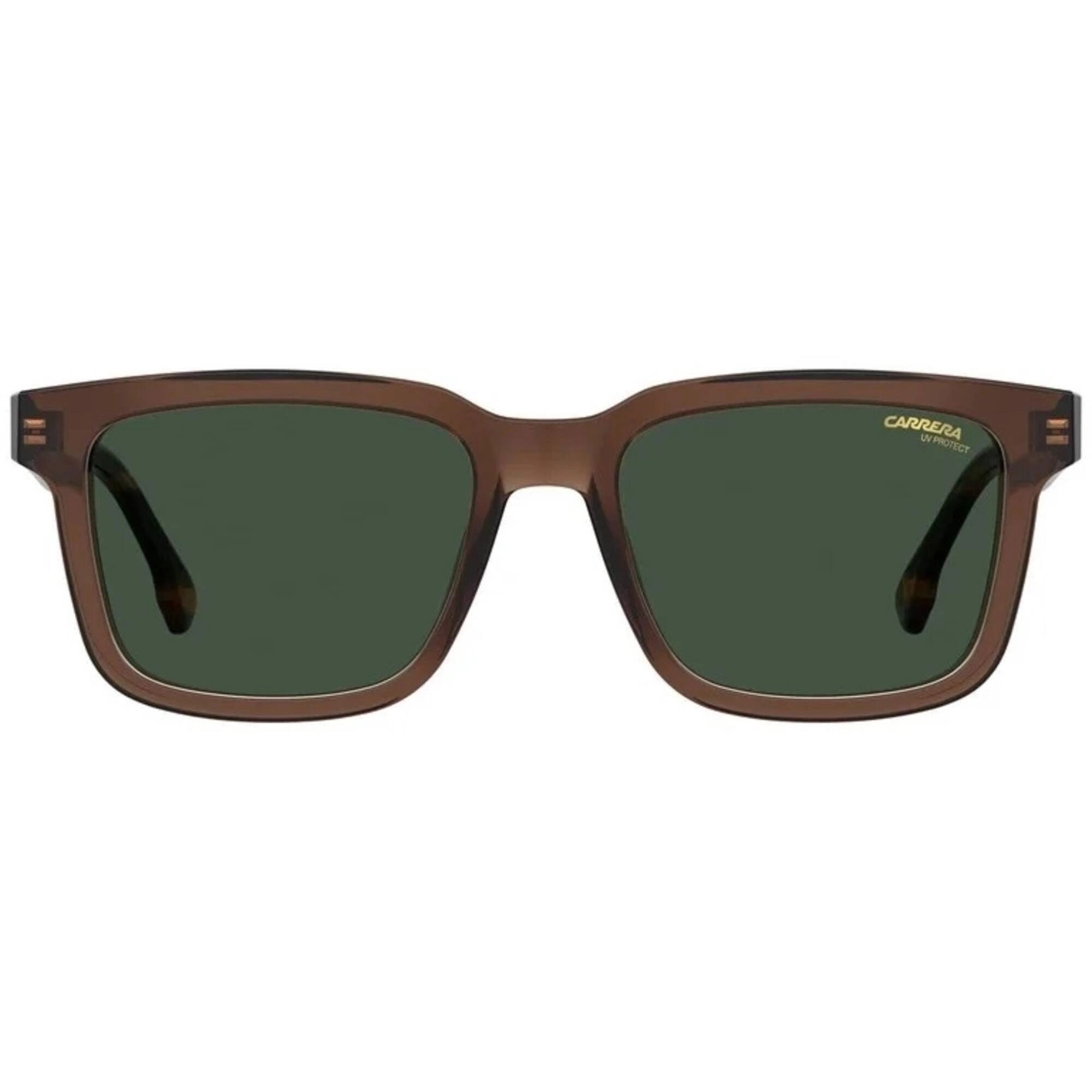 Carrera Men's Sunglasses - Brown Rectangular Full-Rim Frame Green Lens | 251/S 009Q