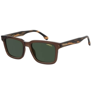 Carrera Men's Sunglasses - Brown Rectangular Full-Rim Frame Green Lens | 251/S 009Q