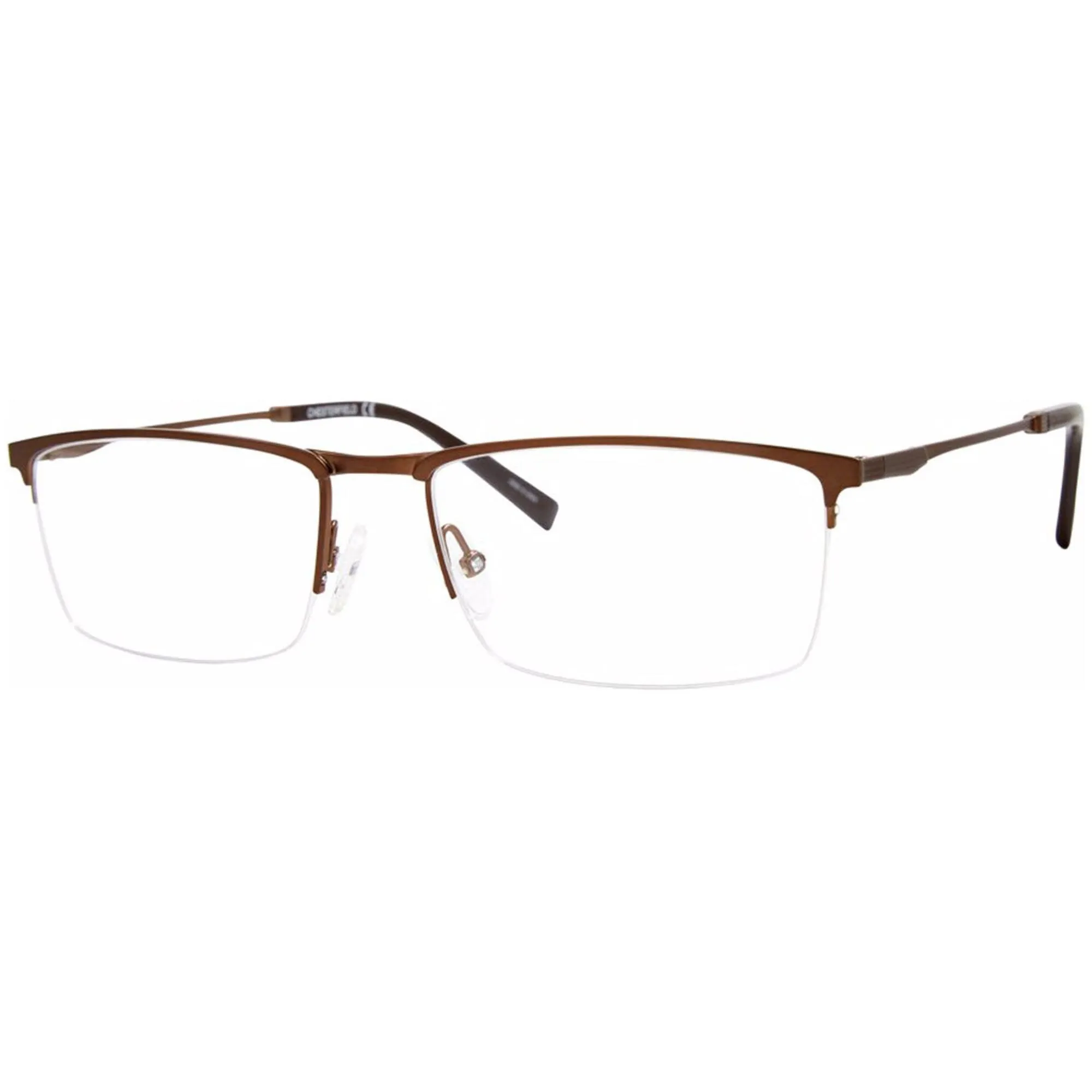 Chesterfield Men's Eyeglasses - Brown Rectangular Frame Demo Lens | CH 101XL 009Q