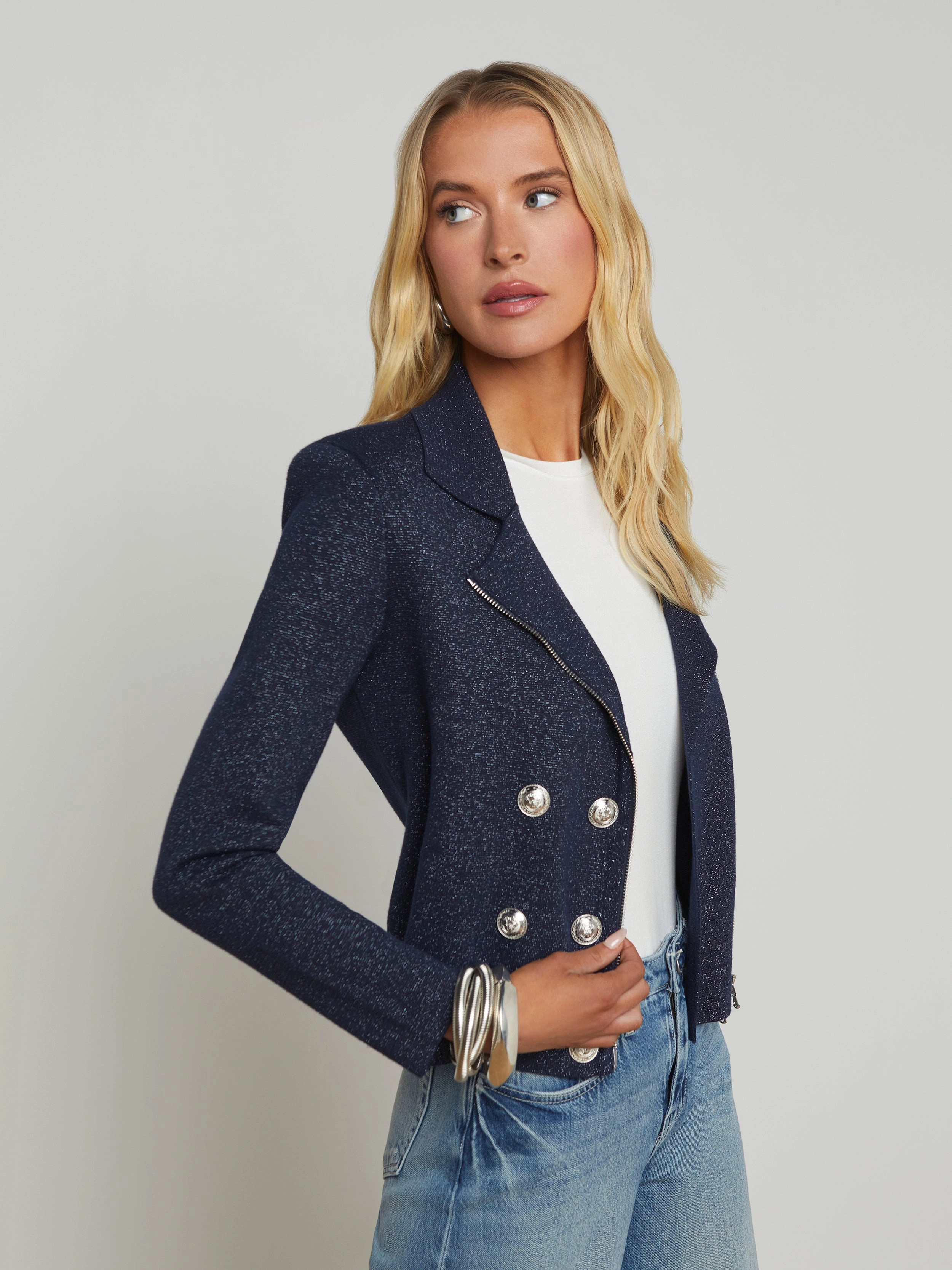 Chia Knit Biker Jacket