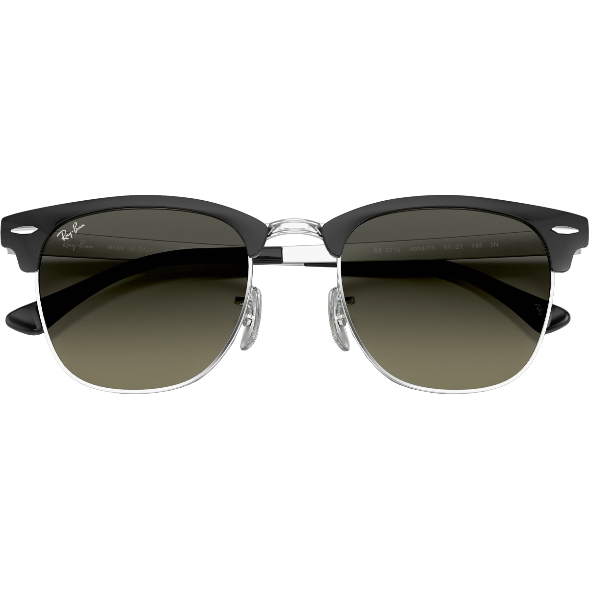 Clubmaster Metal - Polished Black Silver/Grey Gradient