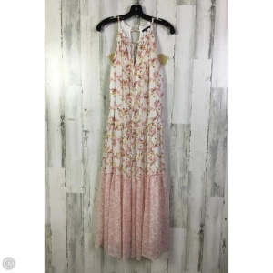 Dress Casual Maxi By Clothes Mentor In Pink & White, Size: S