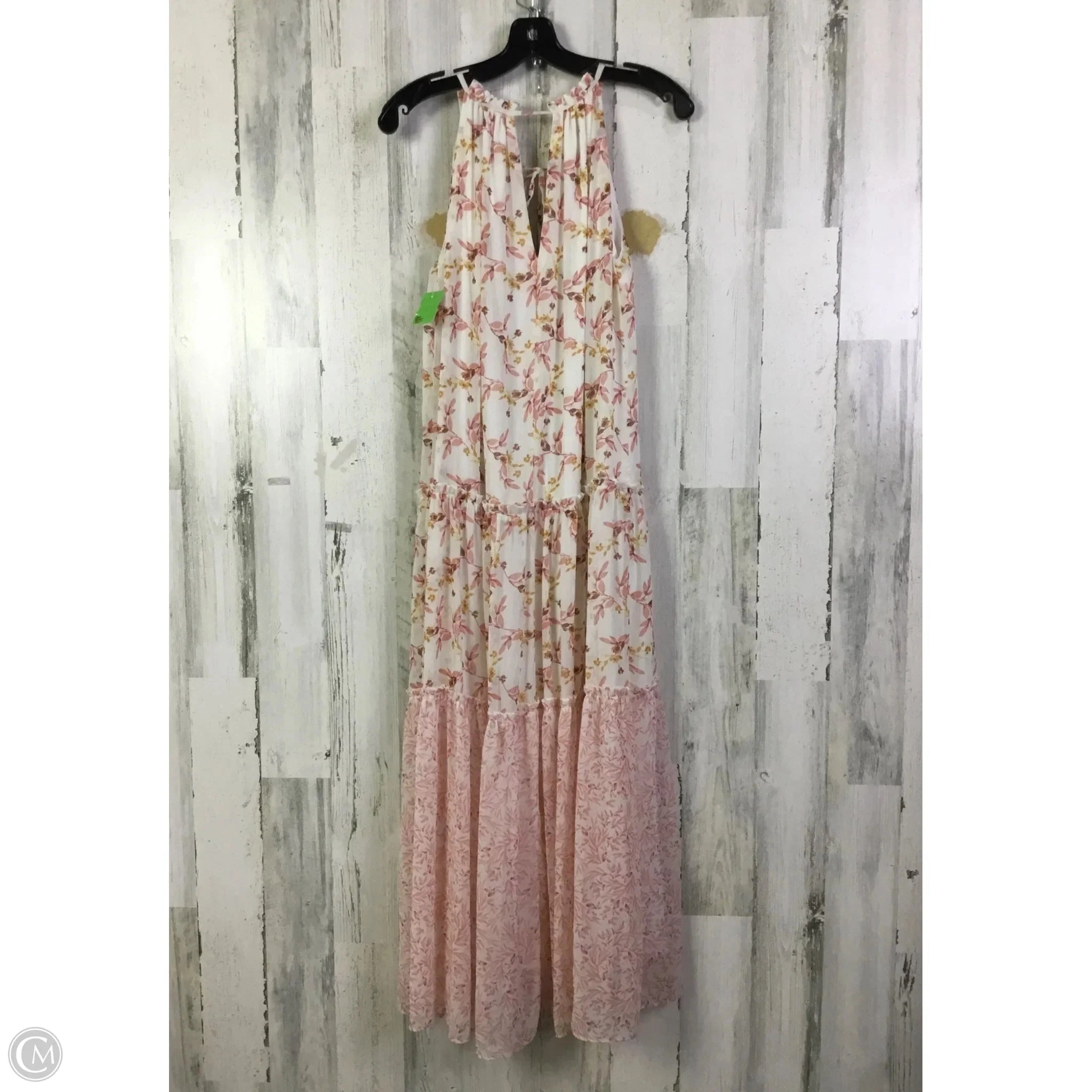 Dress Casual Maxi By Clothes Mentor In Pink & White, Size: S