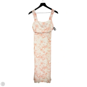 Dress Casual Maxi By Shein In Orange & White, Size: L