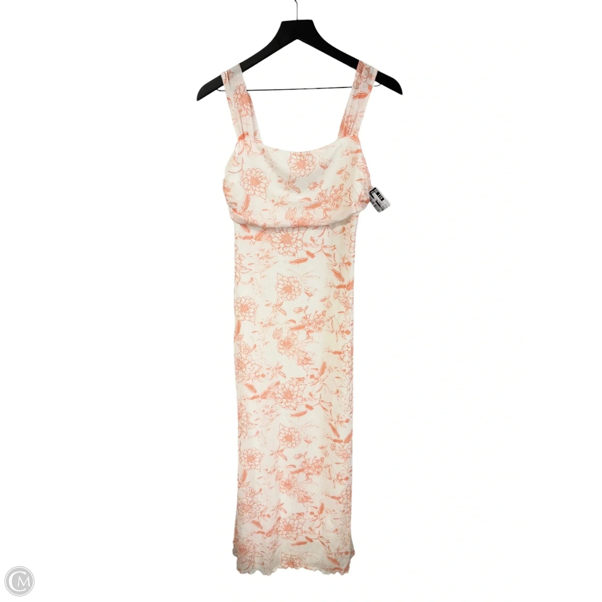 Dress Casual Maxi By Shein In Orange & White, Size: L