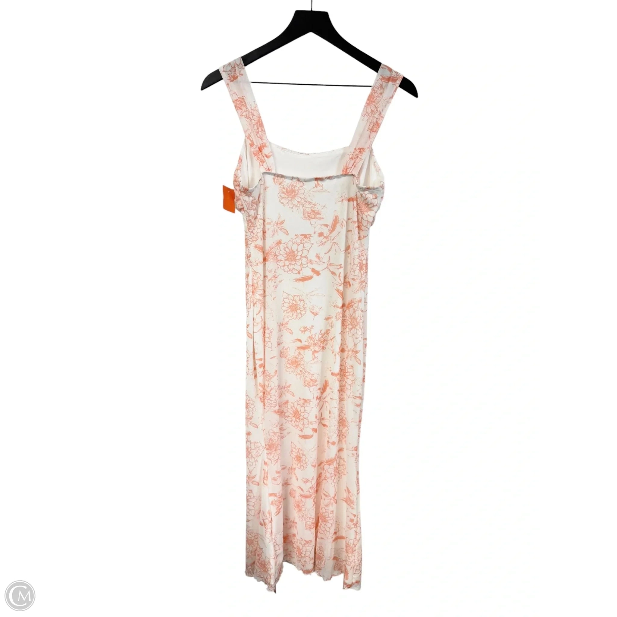 Dress Casual Maxi By Shein In Orange & White, Size: L