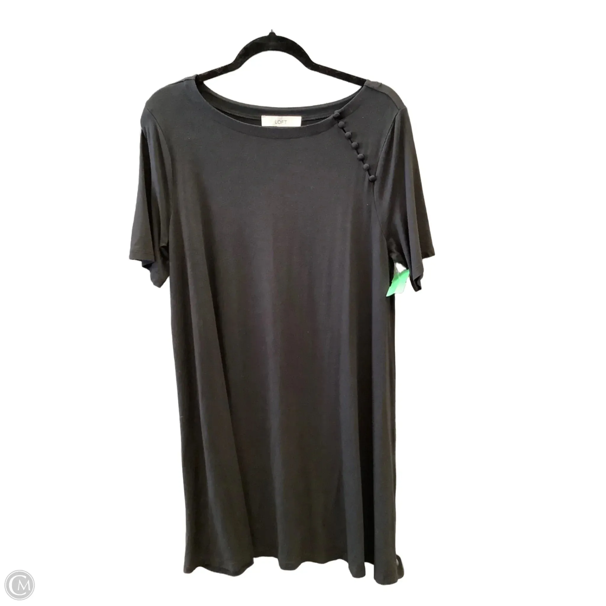 Dress Casual Midi By Loft In Black, Size: L