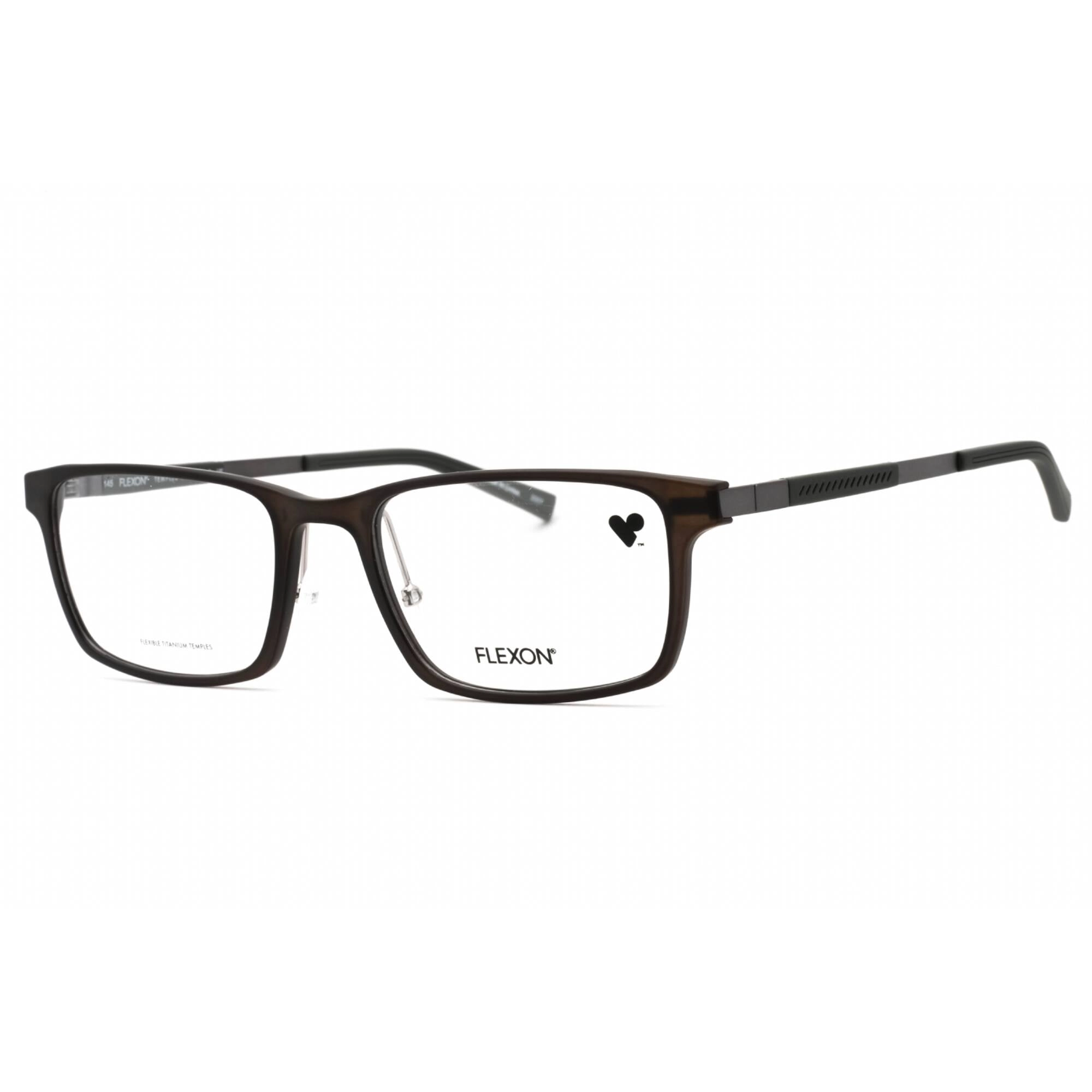 Flexon Men's Eyeglasses - Dark Grey Acetate Rectangular Frame | FLEXON EP8008 033