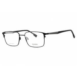 Flexon Men's Eyeglasses - Matte Black Rectangular Full Rim Frame | FLEXON E1126 002
