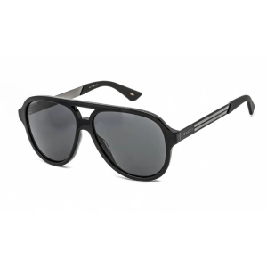 Gucci Men's Sunglasses - Black Plastic Aviator Full Rim Frame | GG0688S 001