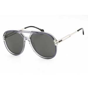 Gucci Men's Sunglasses - Grey/Silver Plastic Aviator Full Rim Frame | GG1104S 001