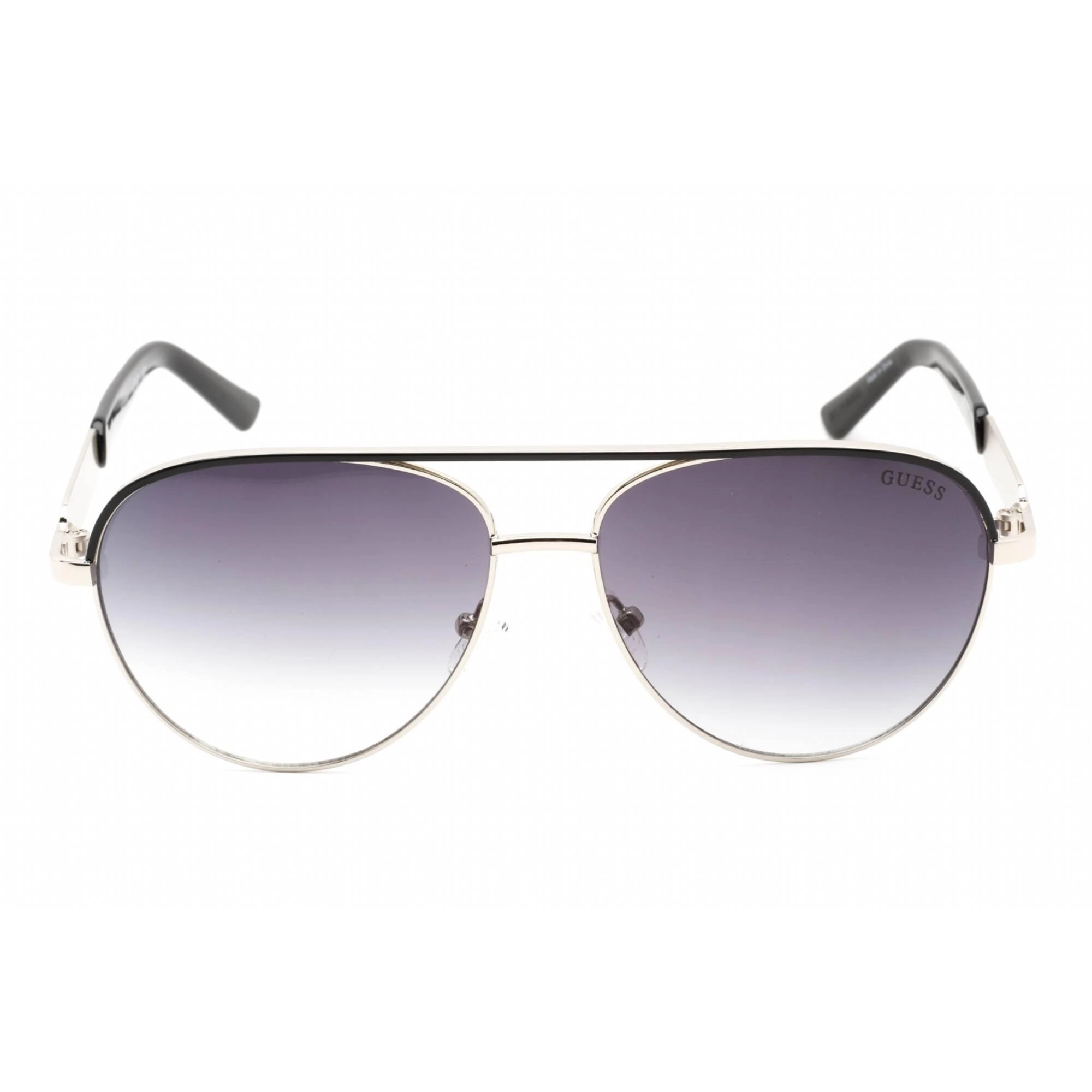 Guess Factory Men's Sunglasses - Shiny Dark Nickeltin Rectangular Frame | GF0287 06B