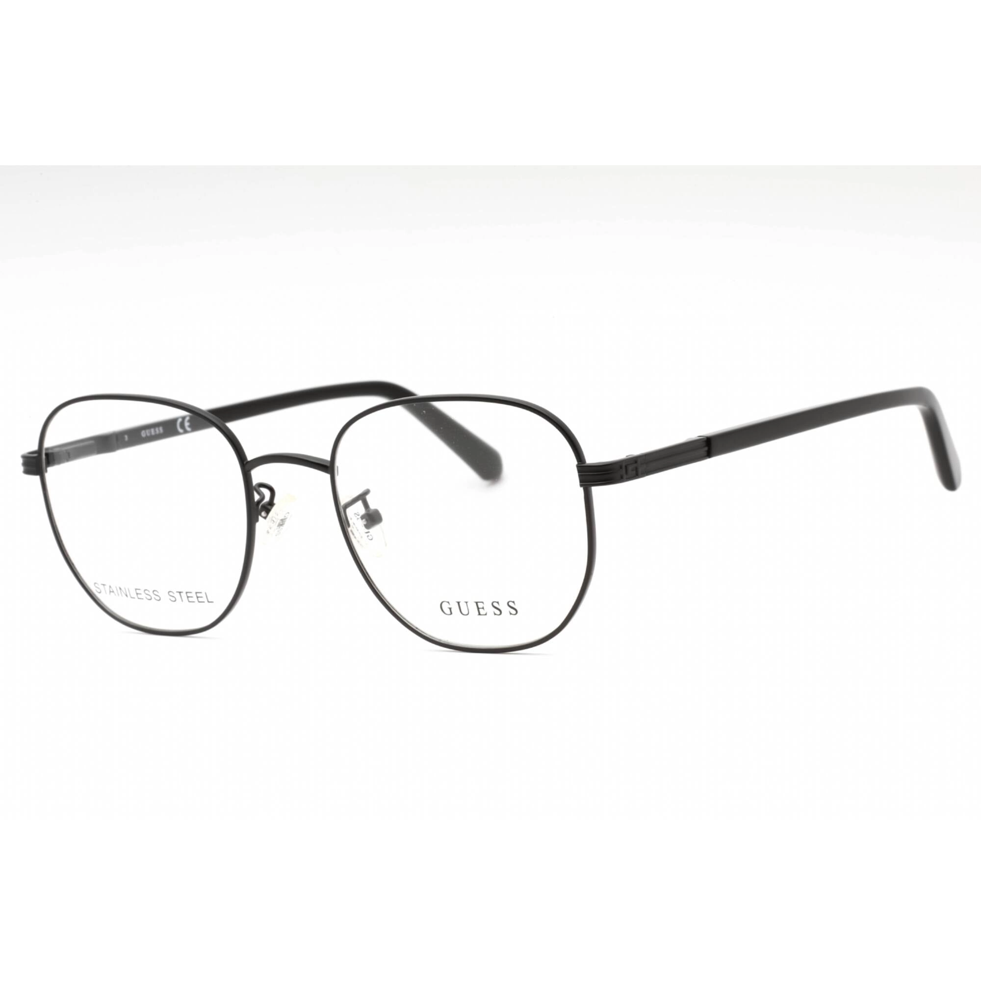 Guess Men's Eyeglasses - Matte Black Full Rim Frame Clear Demo Lens | GU50067-D 002