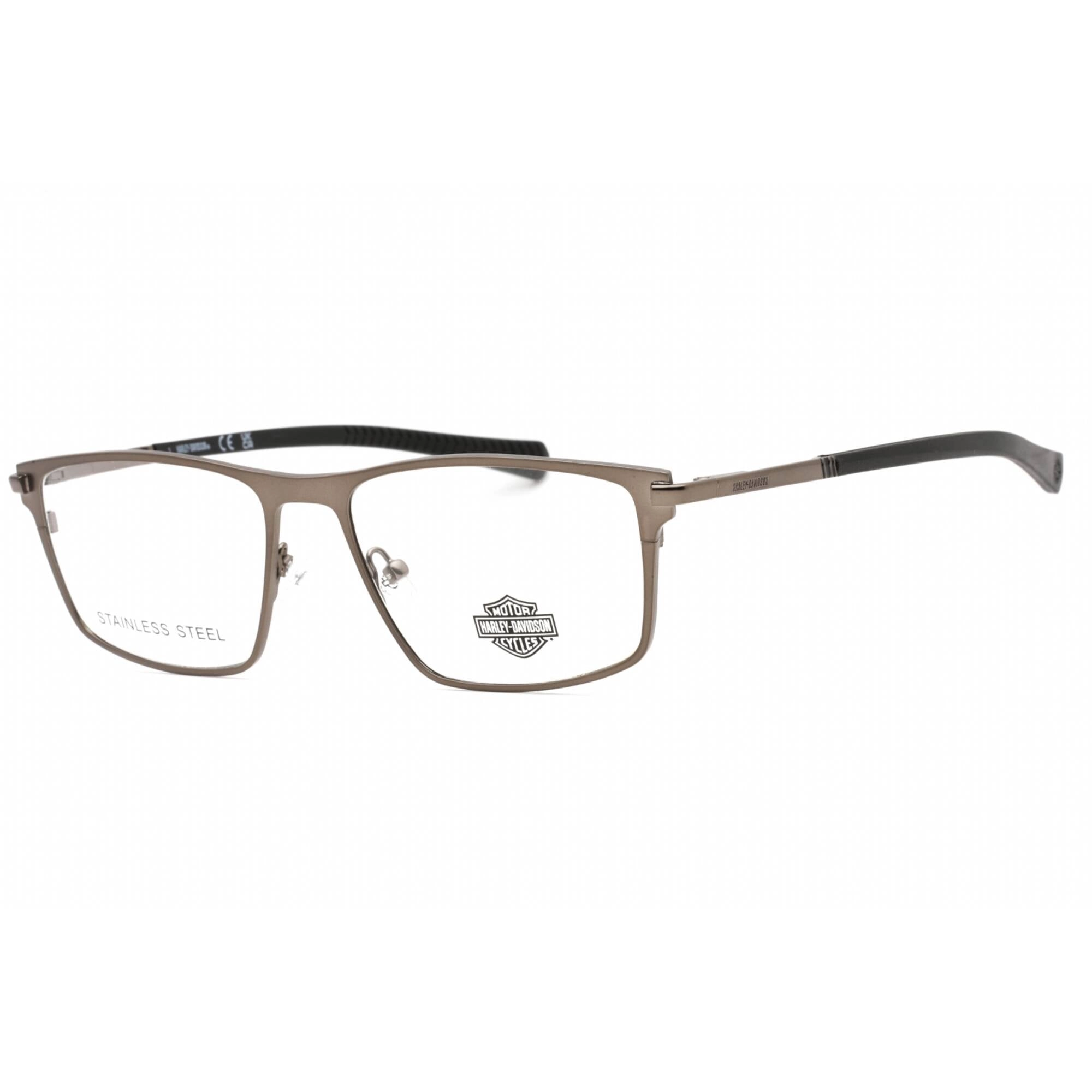 Harley Davidson Men's Eyeglasses - Matte Gunmetal Metal Rectangular Frame | HD0978 009
