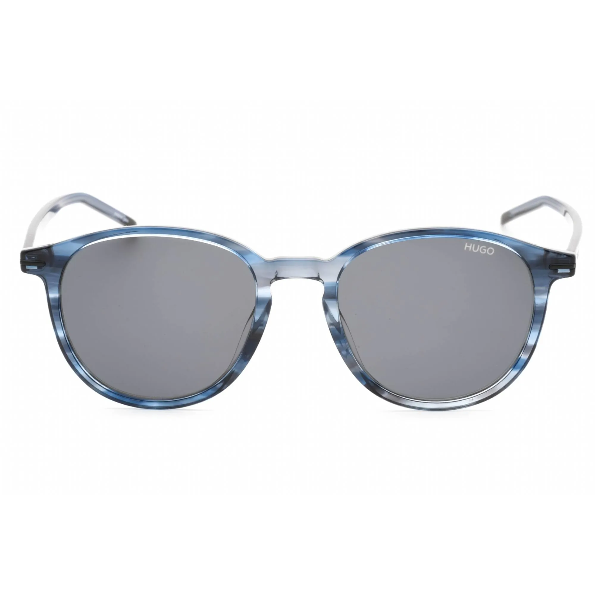 Hugo Men's Sunglasses - Blue Horn Oval Full Rim Plastic Frame | HG 1169/S 038I IR