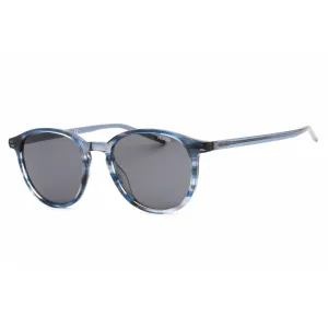 Hugo Men's Sunglasses - Blue Horn Oval Full Rim Plastic Frame | HG 1169/S 038I IR