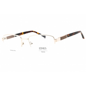 Jones New York Men's Eyeglasses - Brown Metal Rectangular Half Rim Frame | J367 0BRO