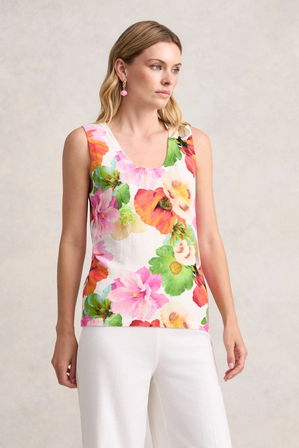 Knit Layering Tank - Multi Floral
