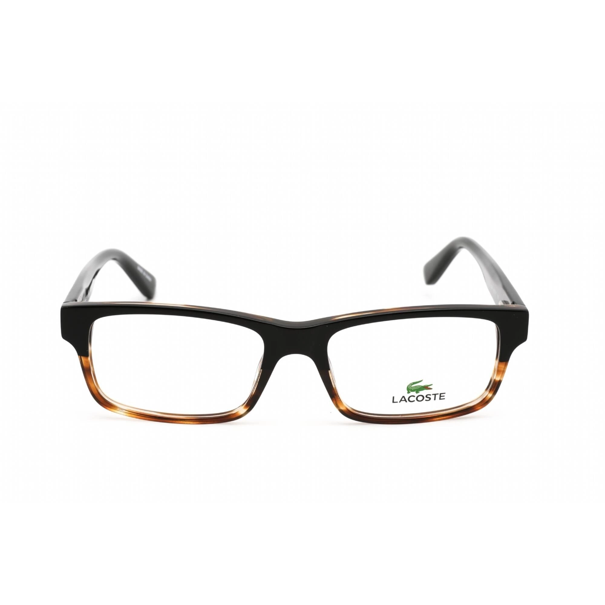 Lacoste Men's Eyeglasses - Black/Havana Plastic Rectangular Shape Frame | L2705 006