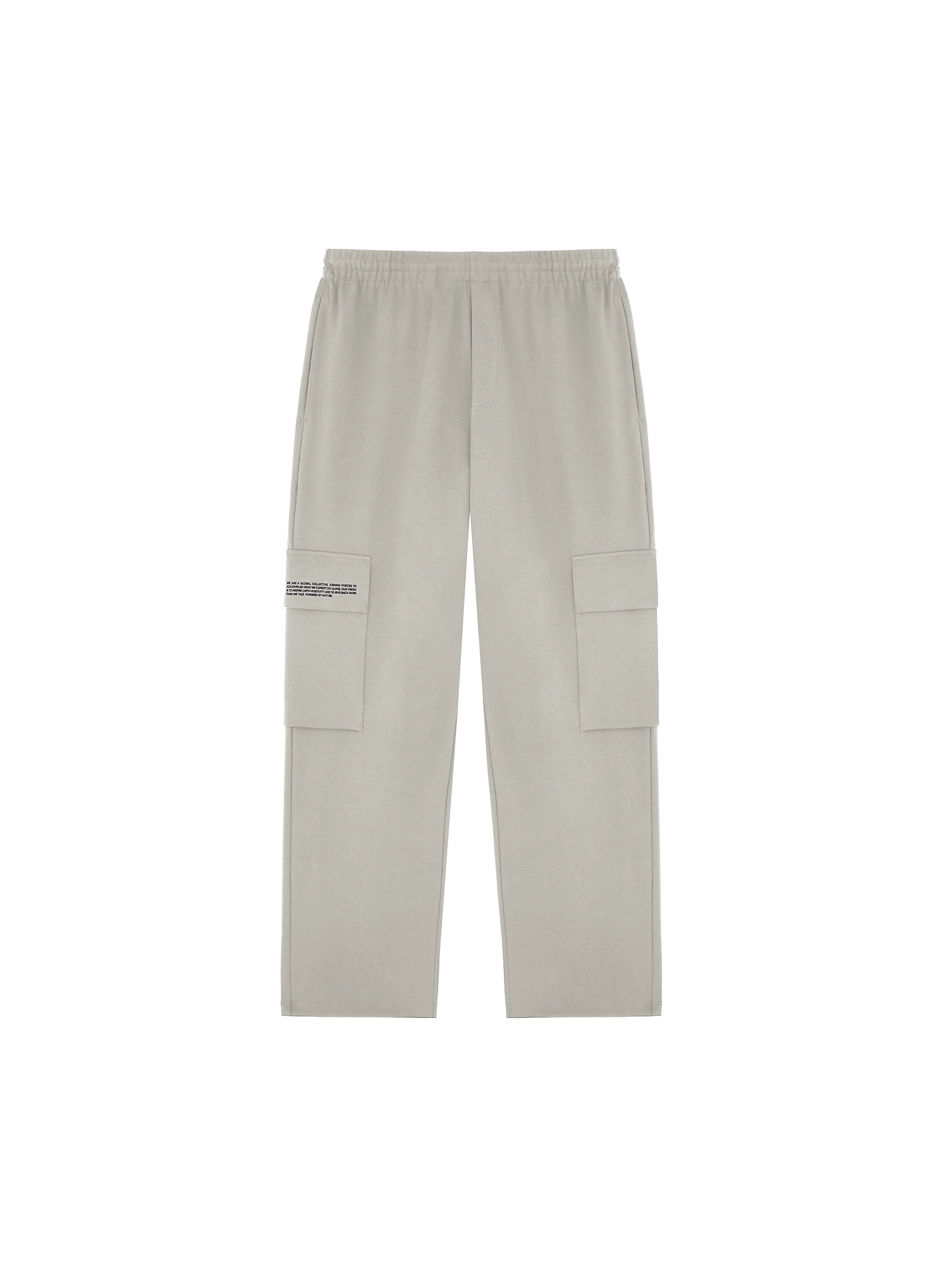 Mens Double Jersey Cargo Track Pants—stone