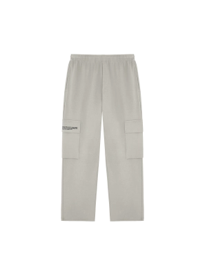 Mens Double Jersey Cargo Track Pants—stone