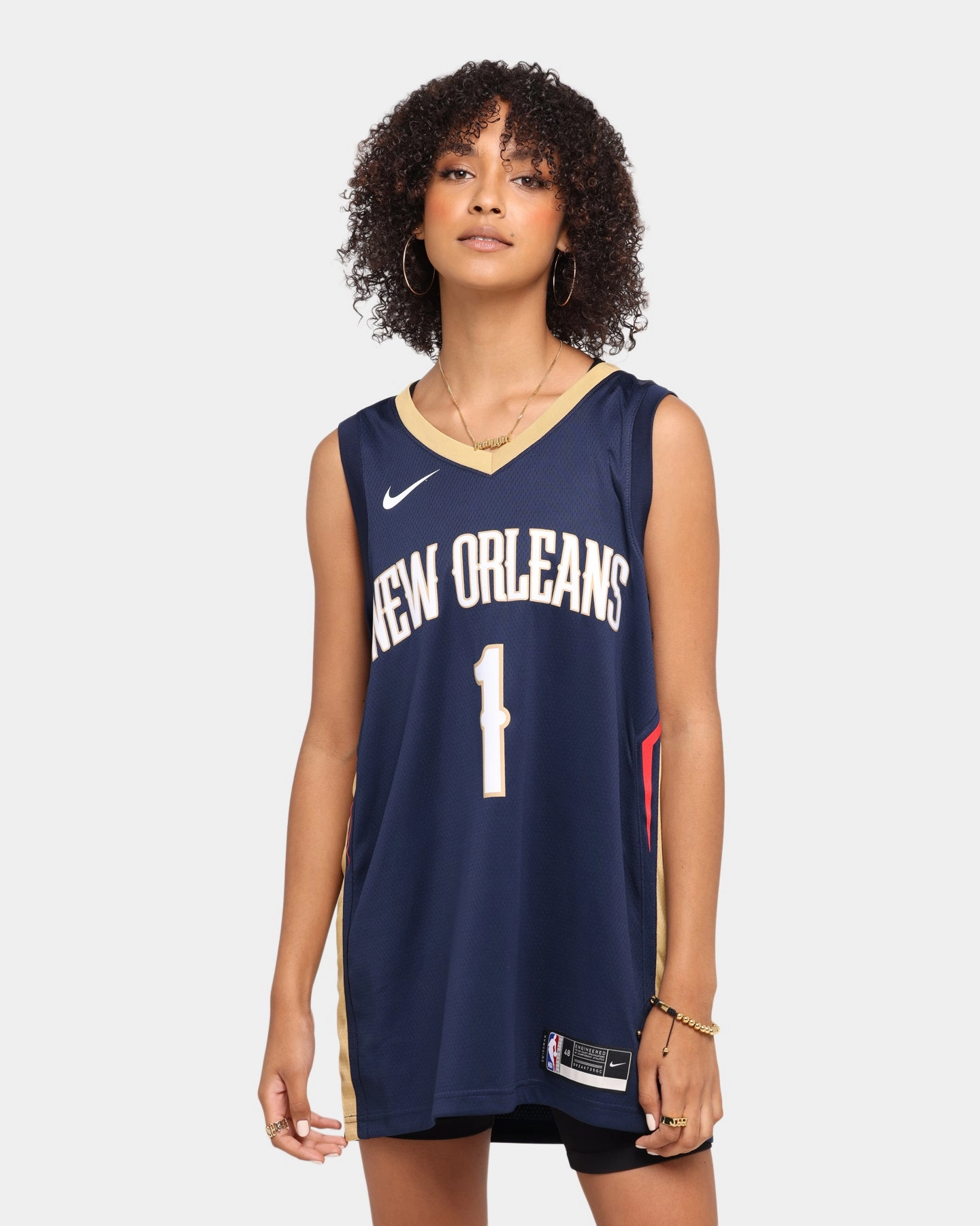 Nike Zion Williamson #1 New Orleans Pelicans '20 Icon Swingman Jersey Navy/Gold