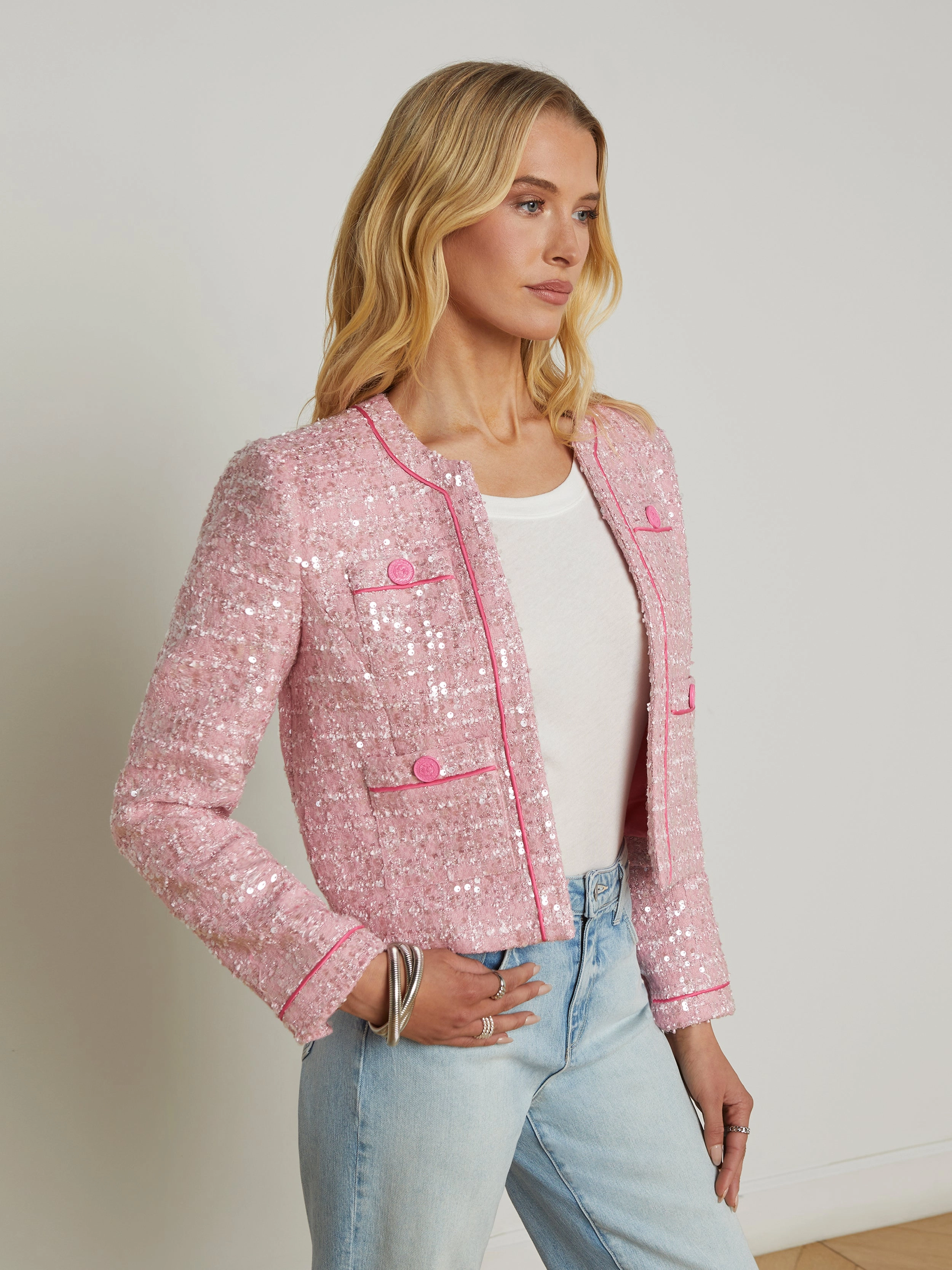 Niko Sequin Tweed Jacket