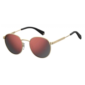 Polaroid Men's Sunglasses - Gold Burgundy Metal Full Rim Round Frame | PLD 2053/S 0B6E