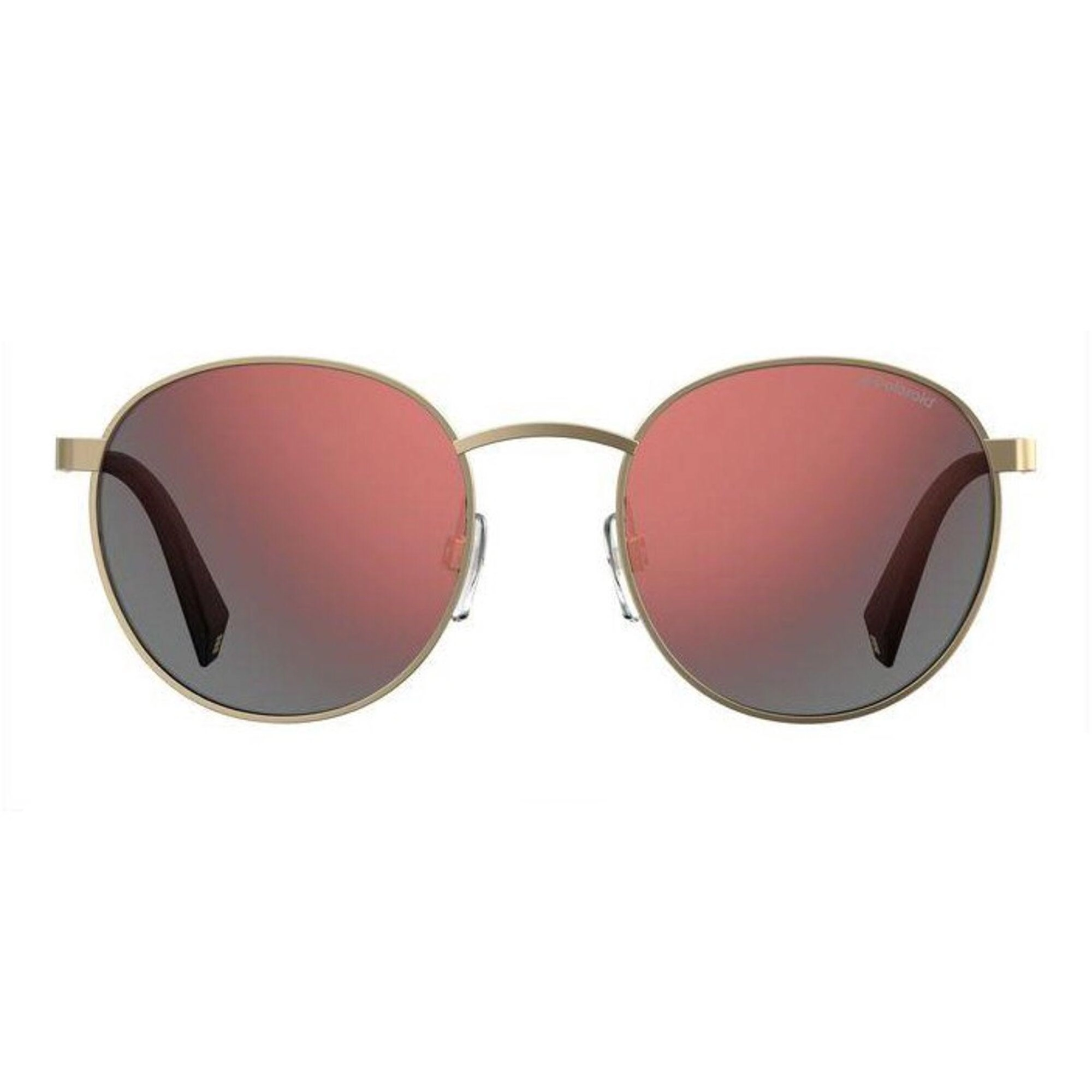 Polaroid Men's Sunglasses - Gold Burgundy Metal Full Rim Round Frame | PLD 2053/S 0B6E