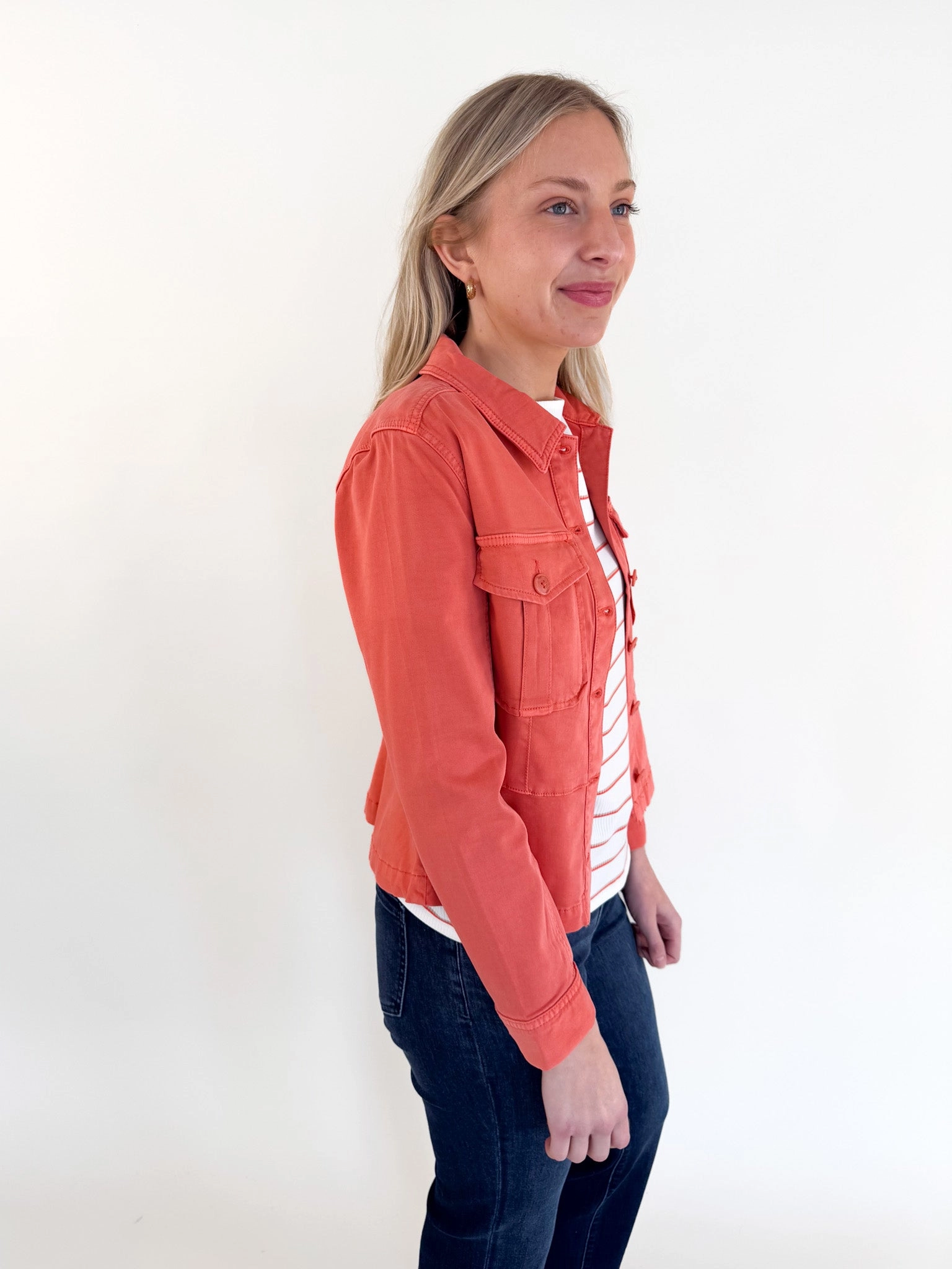 Pop of Color Trucker Jacket