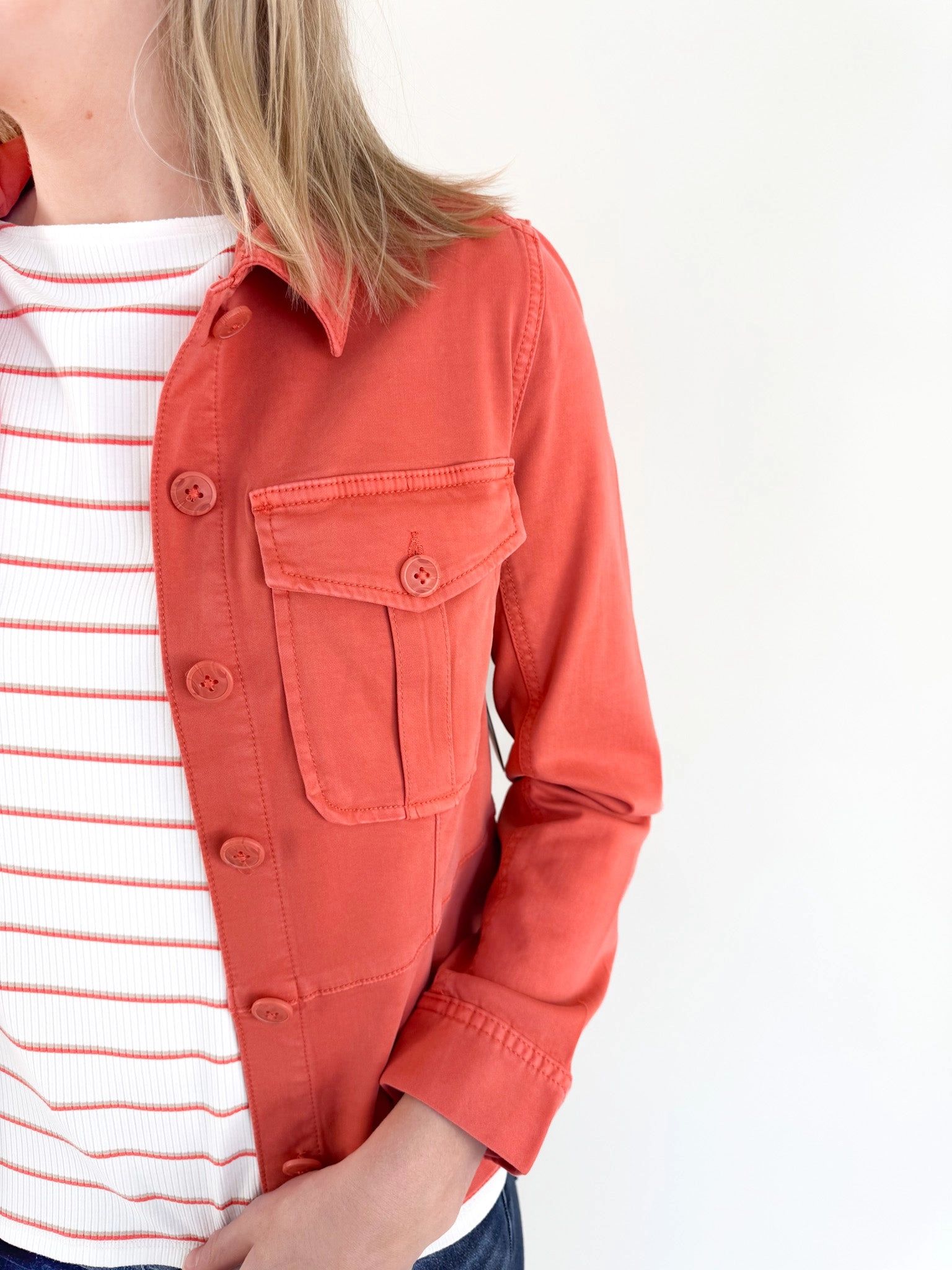 Pop of Color Trucker Jacket
