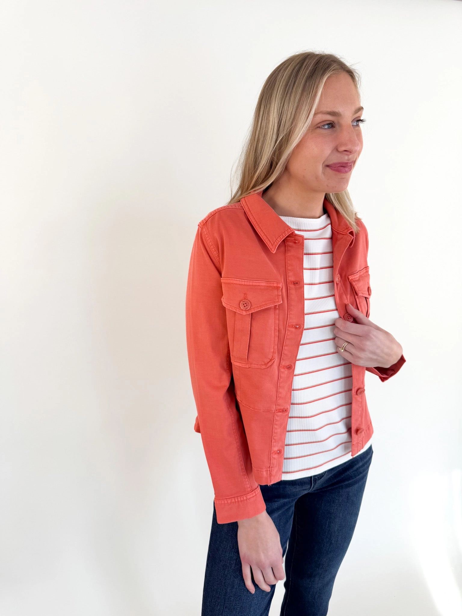 Pop of Color Trucker Jacket