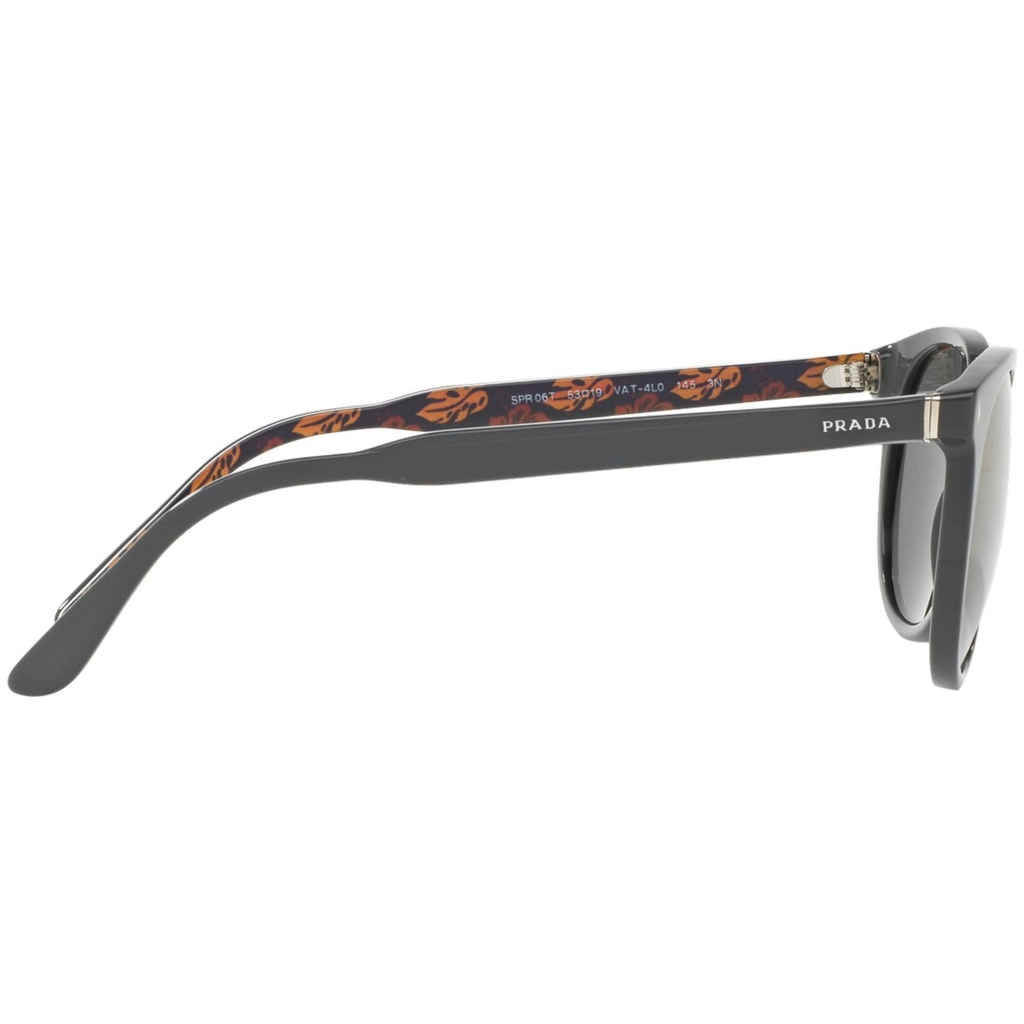 Prada Men's Sunglasses - Full Rim Grey Acetate Round Frame | PRADA 0PR 06TS VAT4L053