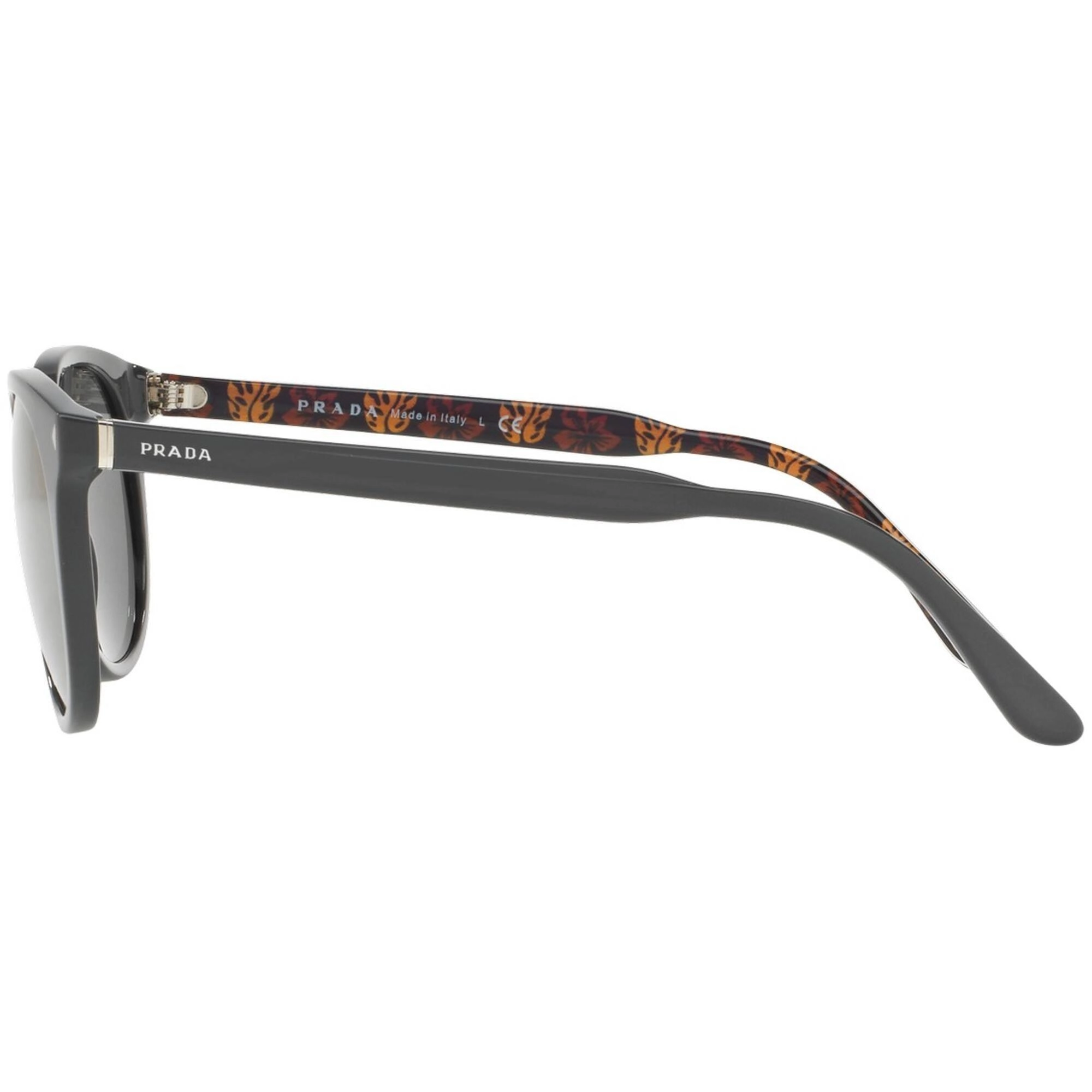 Prada Men's Sunglasses - Full Rim Grey Acetate Round Frame | PRADA 0PR 06TS VAT4L053