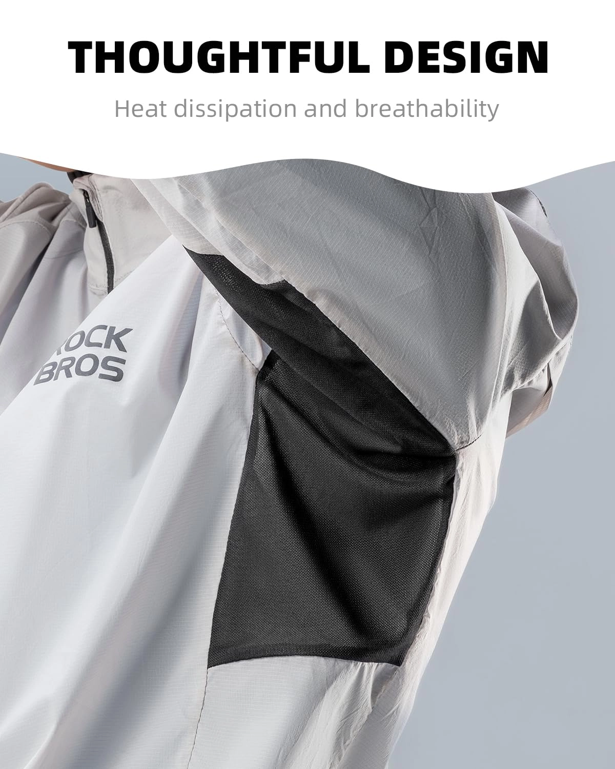 ROCKBROS Lightweight Reflective Windbreaker Running Cycling Jacket Women Men
