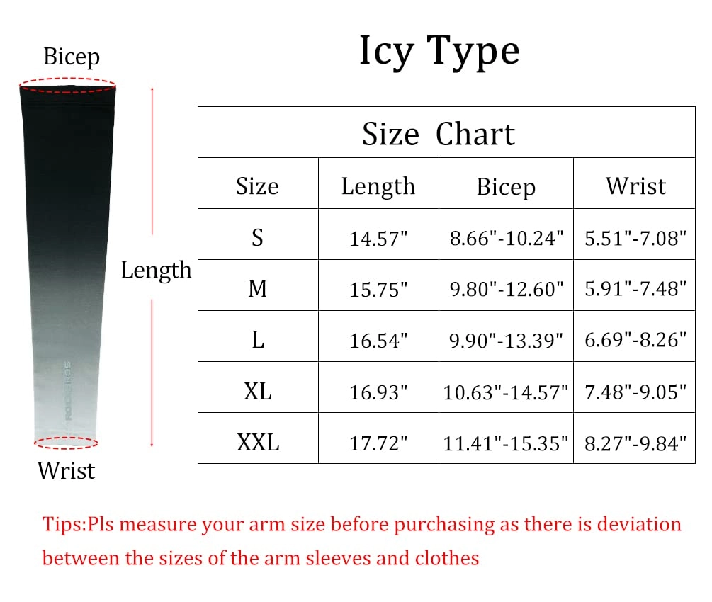 ROCKBROS Sun Protection Arm Sleeves Cooling for Running Golf Fishing Cycling