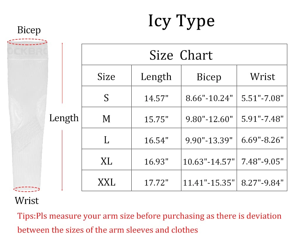 ROCKBROS Sun Protection Arm Sleeves Cooling for Running Golf Fishing Cycling