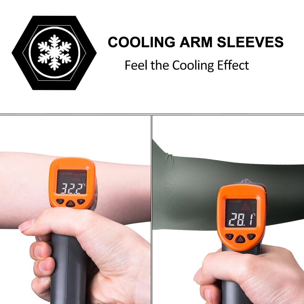 ROCKBROS Sun Protection Arm Sleeves Cooling for Running Golf Fishing Cycling