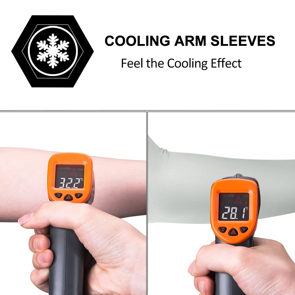 ROCKBROS Sun Protection Arm Sleeves Cooling for Running Golf Fishing Cycling