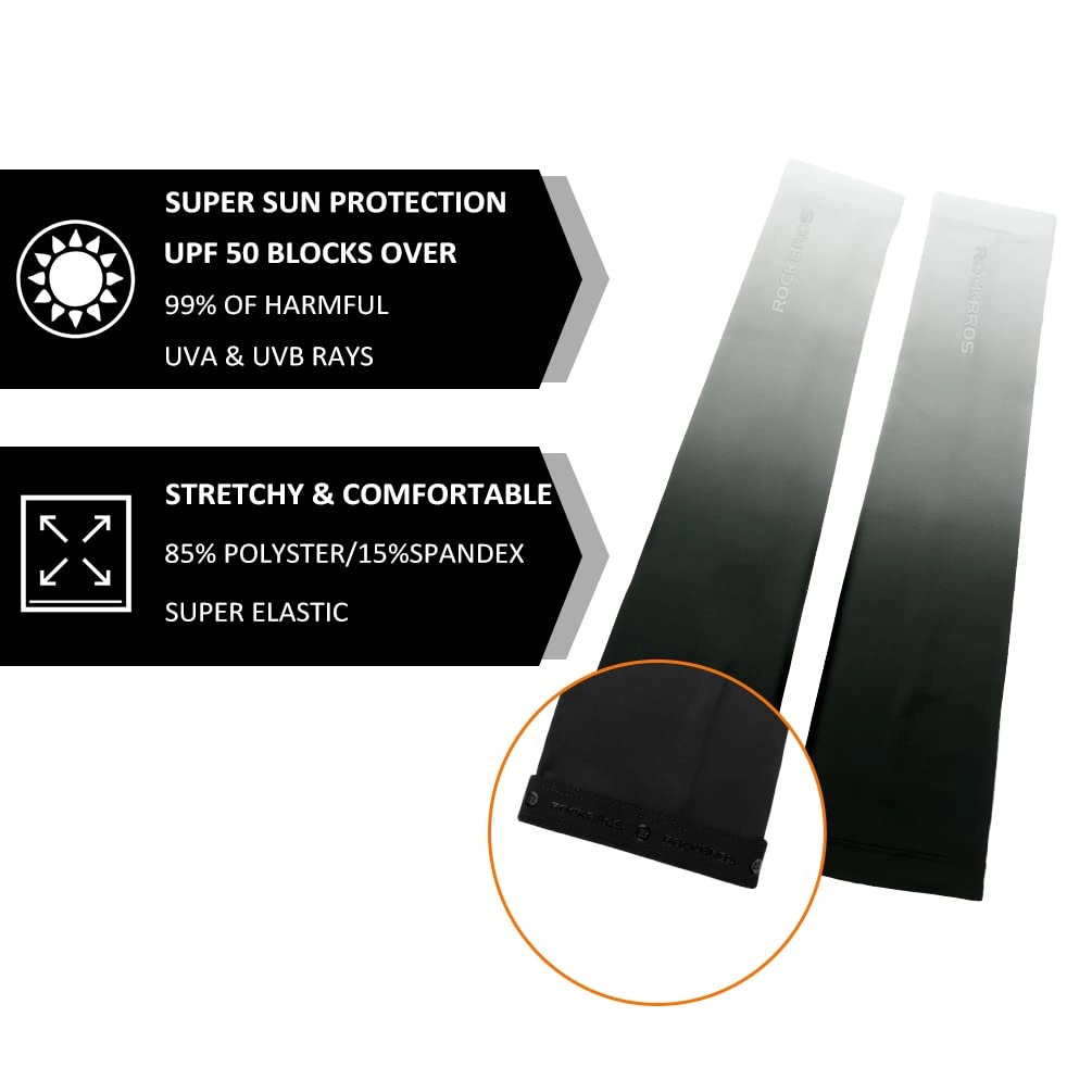 ROCKBROS Sun Protection Arm Sleeves Cooling for Running Golf Fishing Cycling