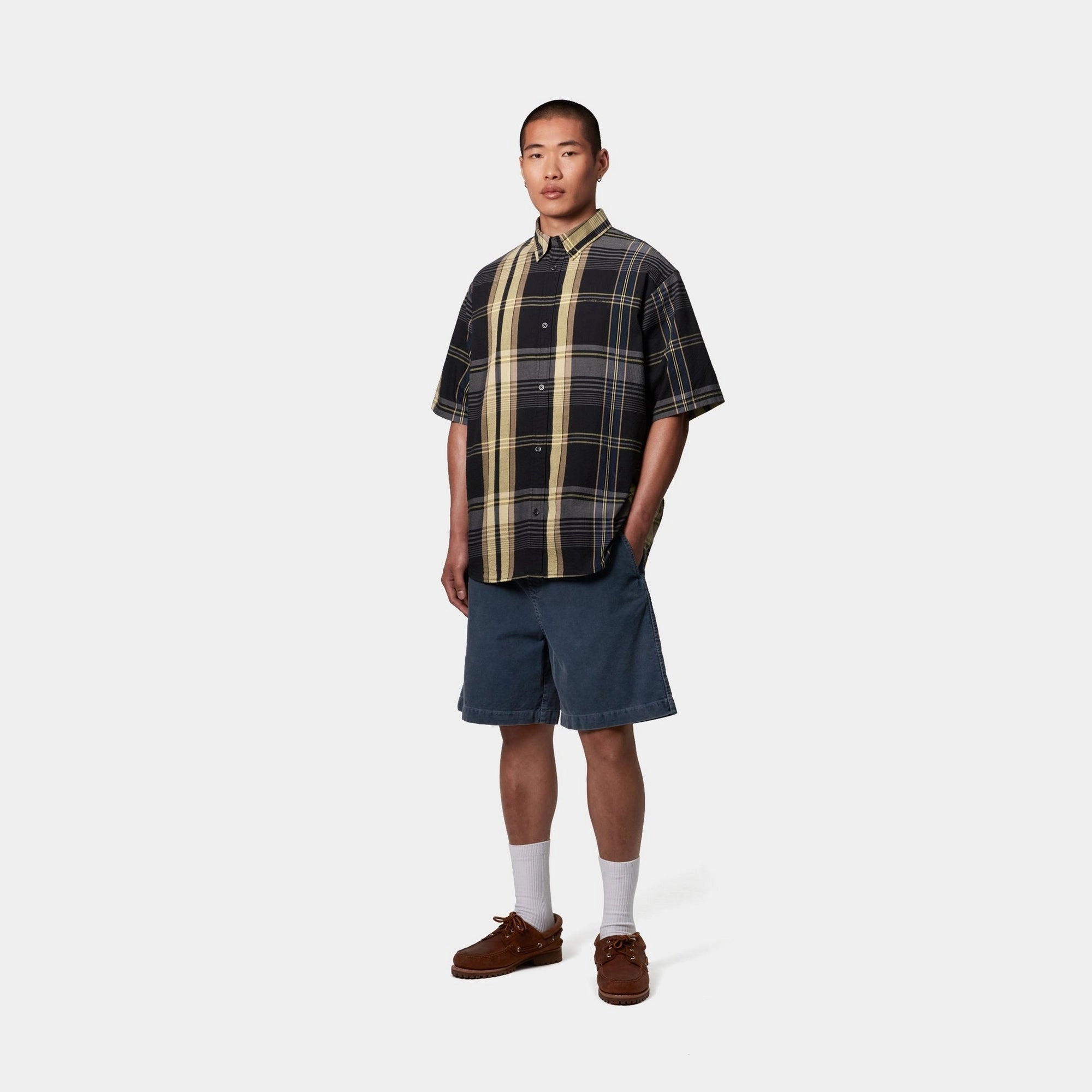 Roslin Check Shirt | Black / Black